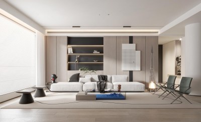 现代客厅3D模型下载